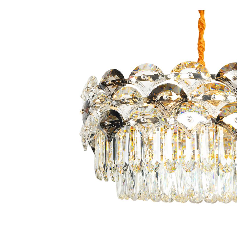 ไฟช่อ LUMAX CS 01-03136 แก้ว/เหล็ก ดำ/ใส/ทอง 10 หัว