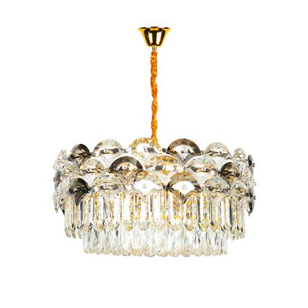 ไฟช่อ LUMAX CS 01-03136 แก้ว/เหล็ก ดำ/ใส/ทอง 10 หัว_0