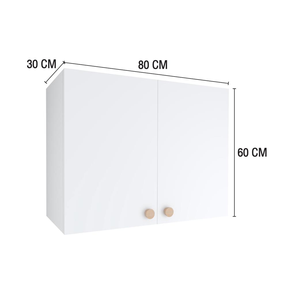 ตู้แขวนคู่ MJ DOT 80x60 ซม. สี WHITE