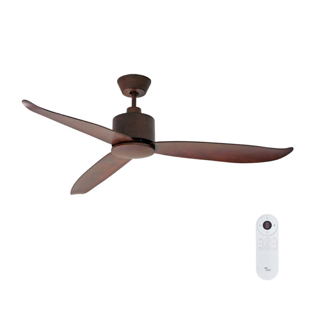 พัดลมไม่มีโคมไฟ MR.KEN 25-01809 54 นิ้ว สีน้ำตาลเข้ม