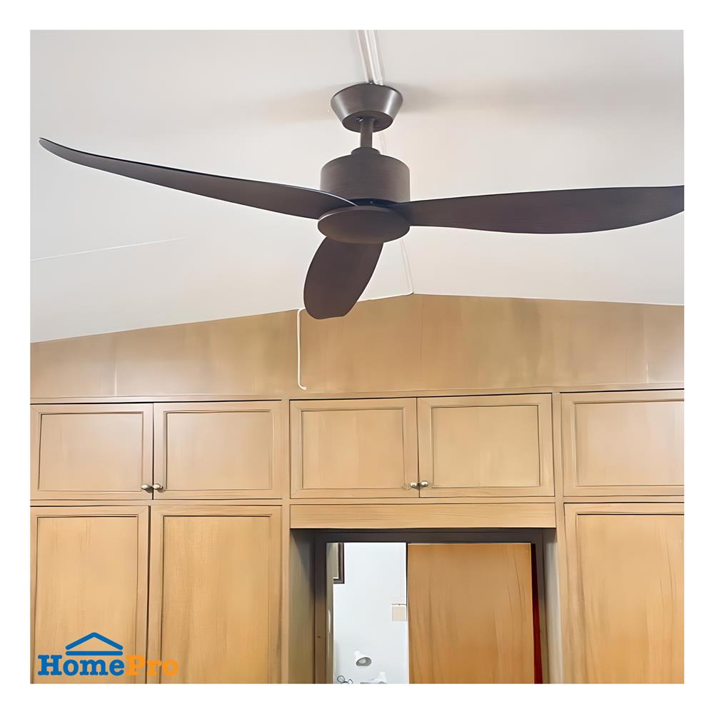 พัดลมไม่มีโคมไฟ MR.KEN 25-01809 54 นิ้ว สีน้ำตาลเข้ม