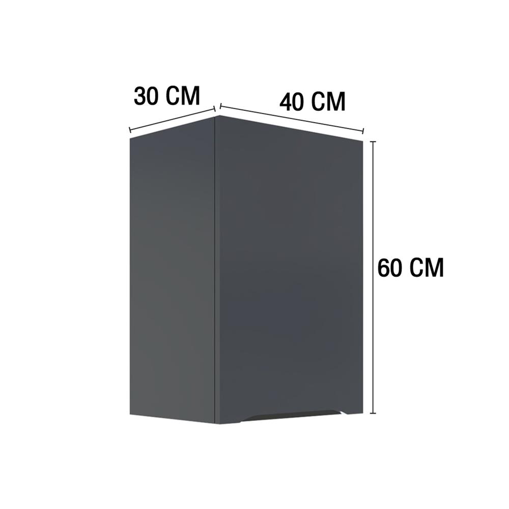 ตู้แขวนเดี่ยว MJ ECO 40x60 ซม. สี GREY GRAPHITE