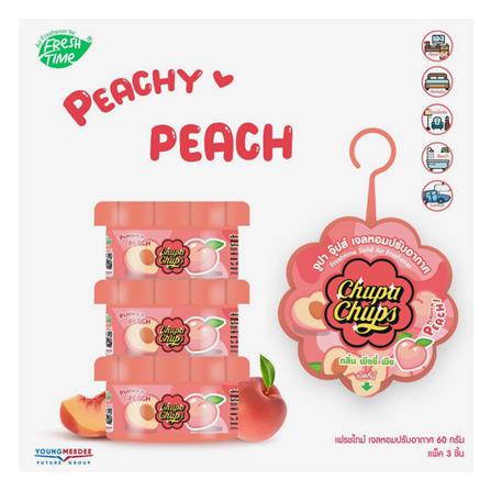 เจลปรับอากาศ FRESH TIME 60 กรัม PEACHY PEACH (แพ็ก 3 ชิ้น)_2
