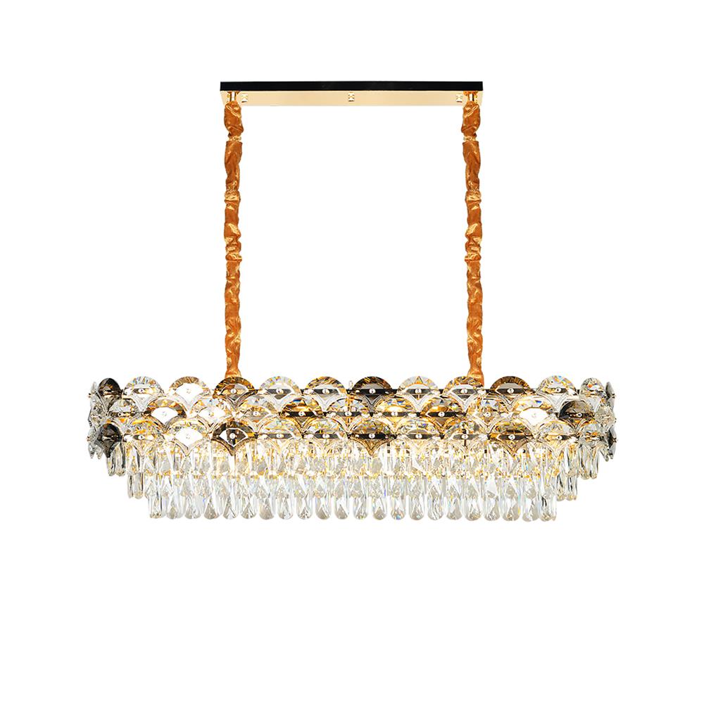 ไฟช่อ LUMAX CS 01-03137 เหล็ก/แก้ว ดำ/ใส/ทอง 18 หัว