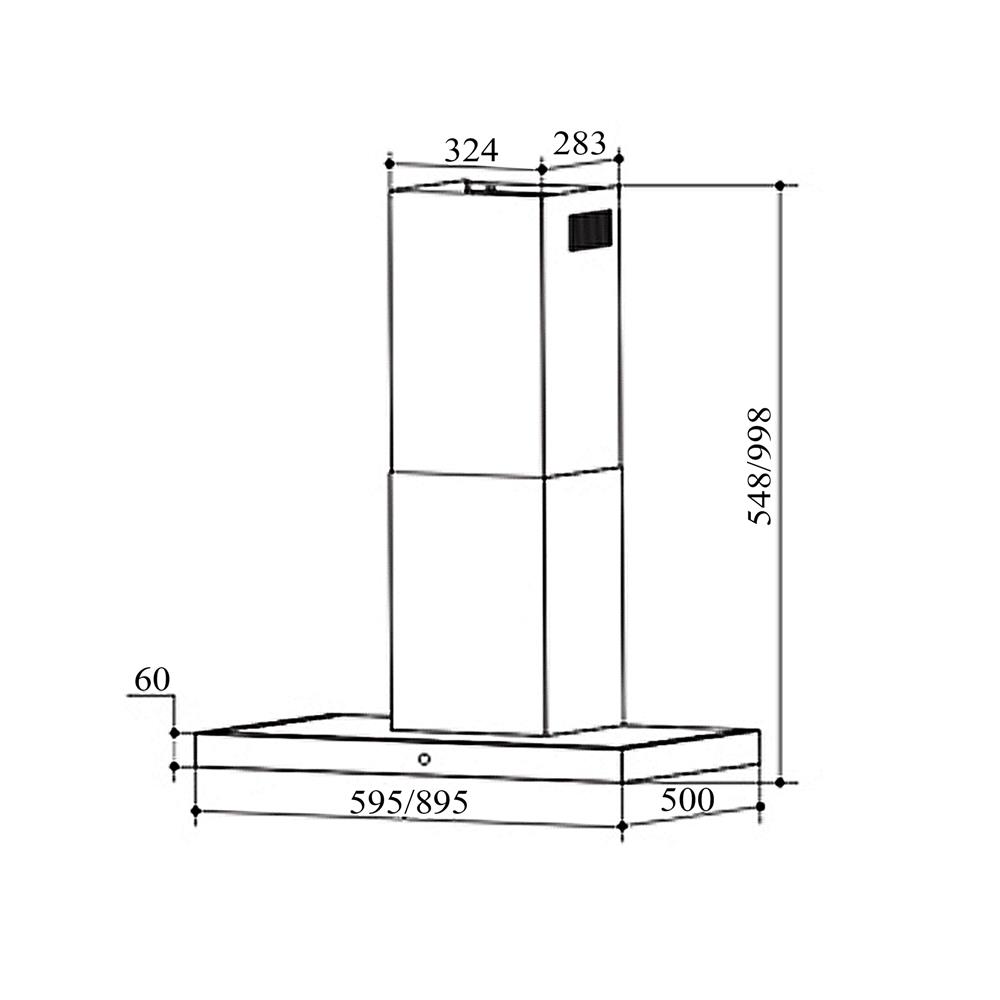 เครื่องดูดควันกระโจม LINEA LDH TC 60 BK 60 ซม.