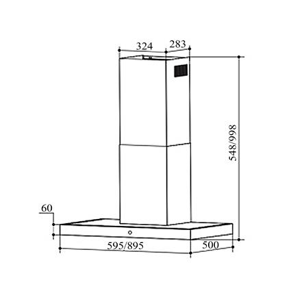 เครื่องดูดควันกระโจม LINEA LDH TC 60 BK 60 ซม._4