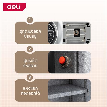 ตู้นิรภัย ELECTRONIC DELI ET586-BK-01 สีดำ_4