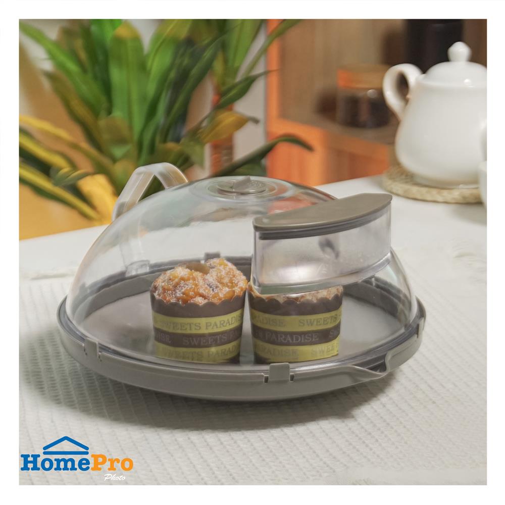 ภาชนะไมโครเวฟฝาครอบ KECH STEAM 26 ซม. สีเทา