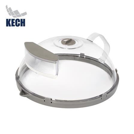 ภาชนะไมโครเวฟฝาครอบ KECH STEAM 26 ซม. สีเทา_1