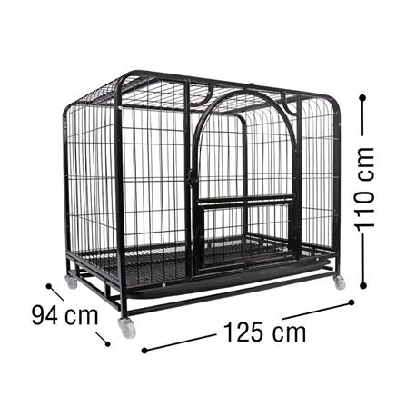 กรงสุนัข PETUS 125 ซม. สีดำ_3