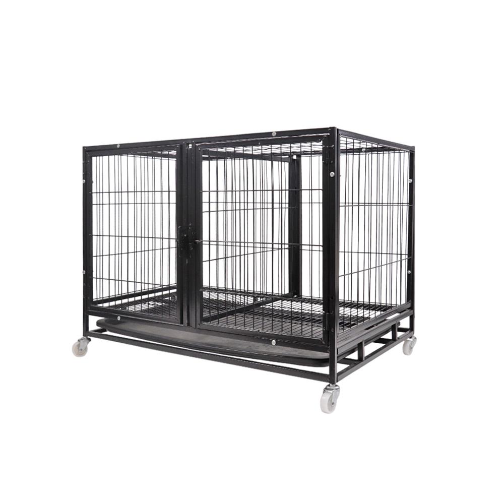 กรงสุนัขแยกห้อง PETUS 110X73X73 ซม. สีดำ