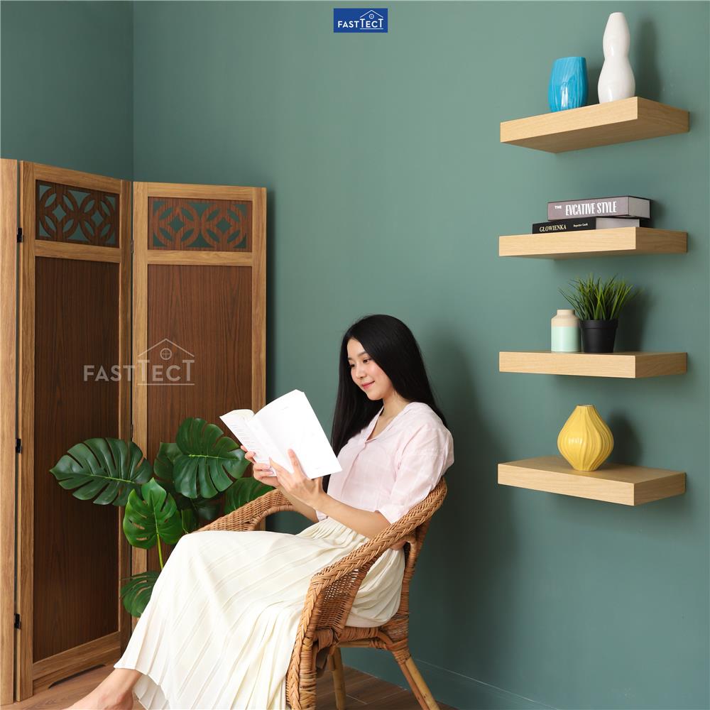 หิ้งพระติดผนัง FASTTECT SS2404-P 40 ซม. สีเมเปิ้ล