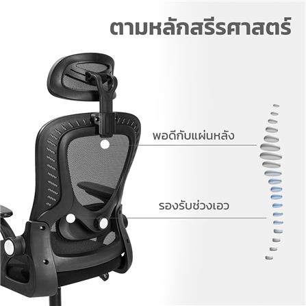 เก้าอี้สำนักงาน DELI E4958-BK-01 สีดำ_2