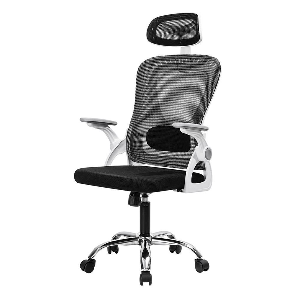 เก้าอี้สำนักงาน DELI E4959-WH-01 สีดำ/ขาว