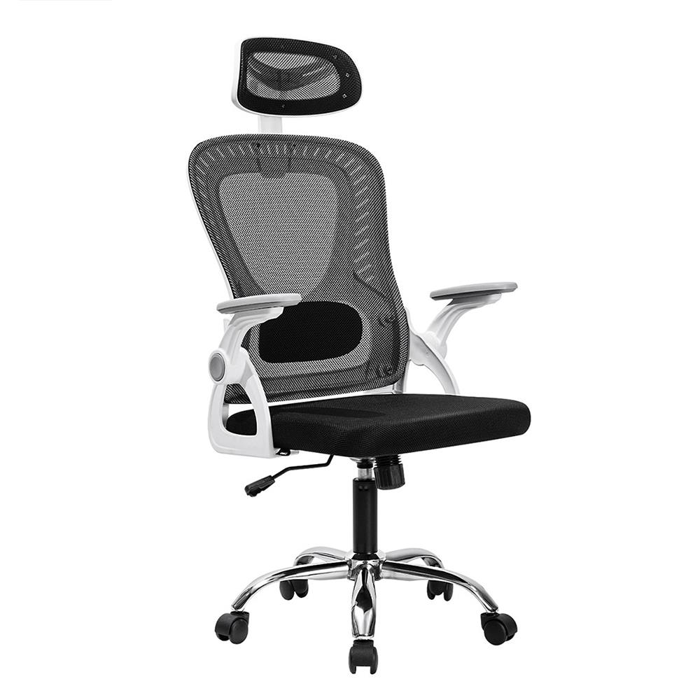 เก้าอี้สำนักงาน DELI E4959-WH-01 สีดำ/ขาว