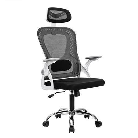 เก้าอี้สำนักงาน DELI E4959-WH-01 สีดำ/ขาว_1