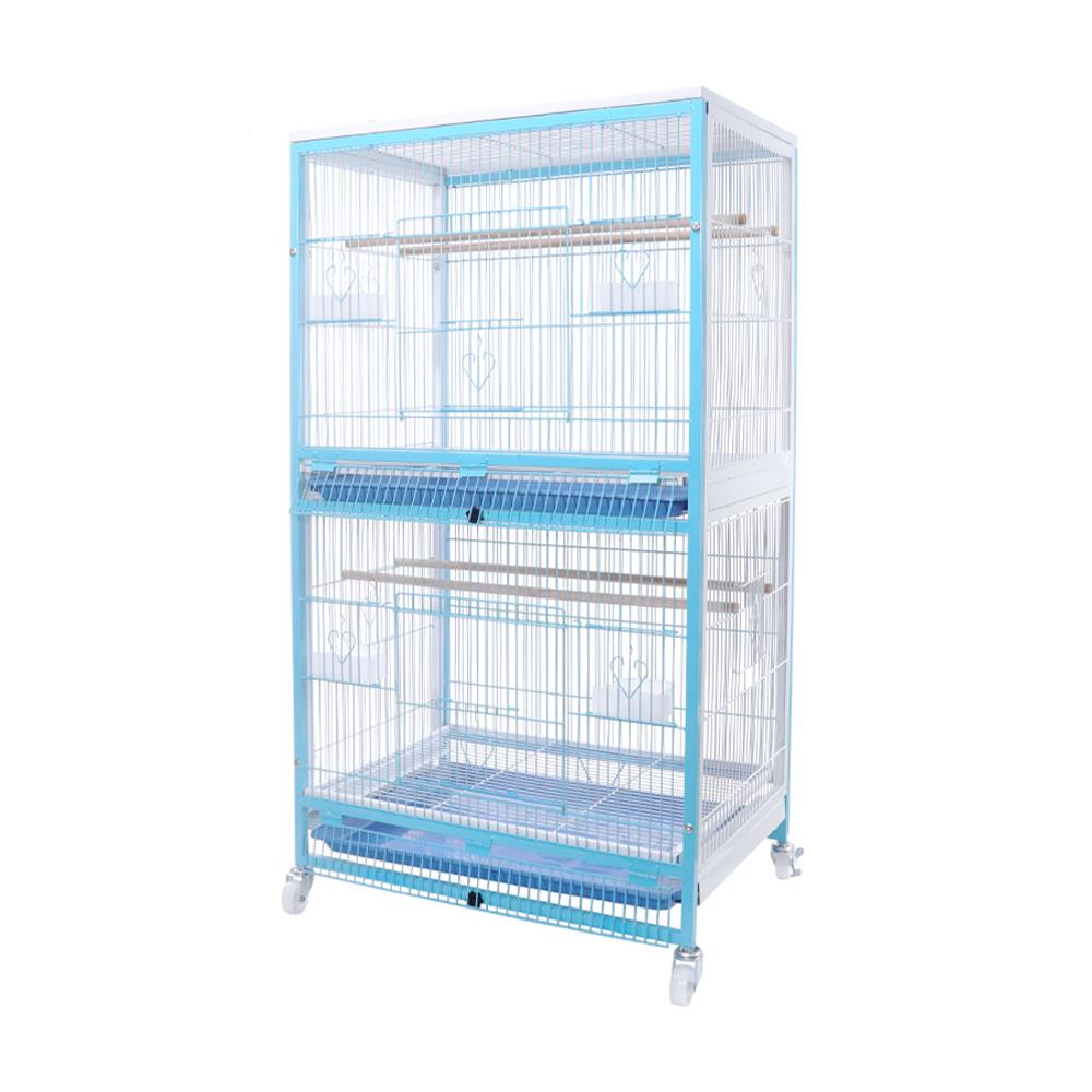 กรงนก PETUS 60X40X110 ซม. สีขาวฟ้า