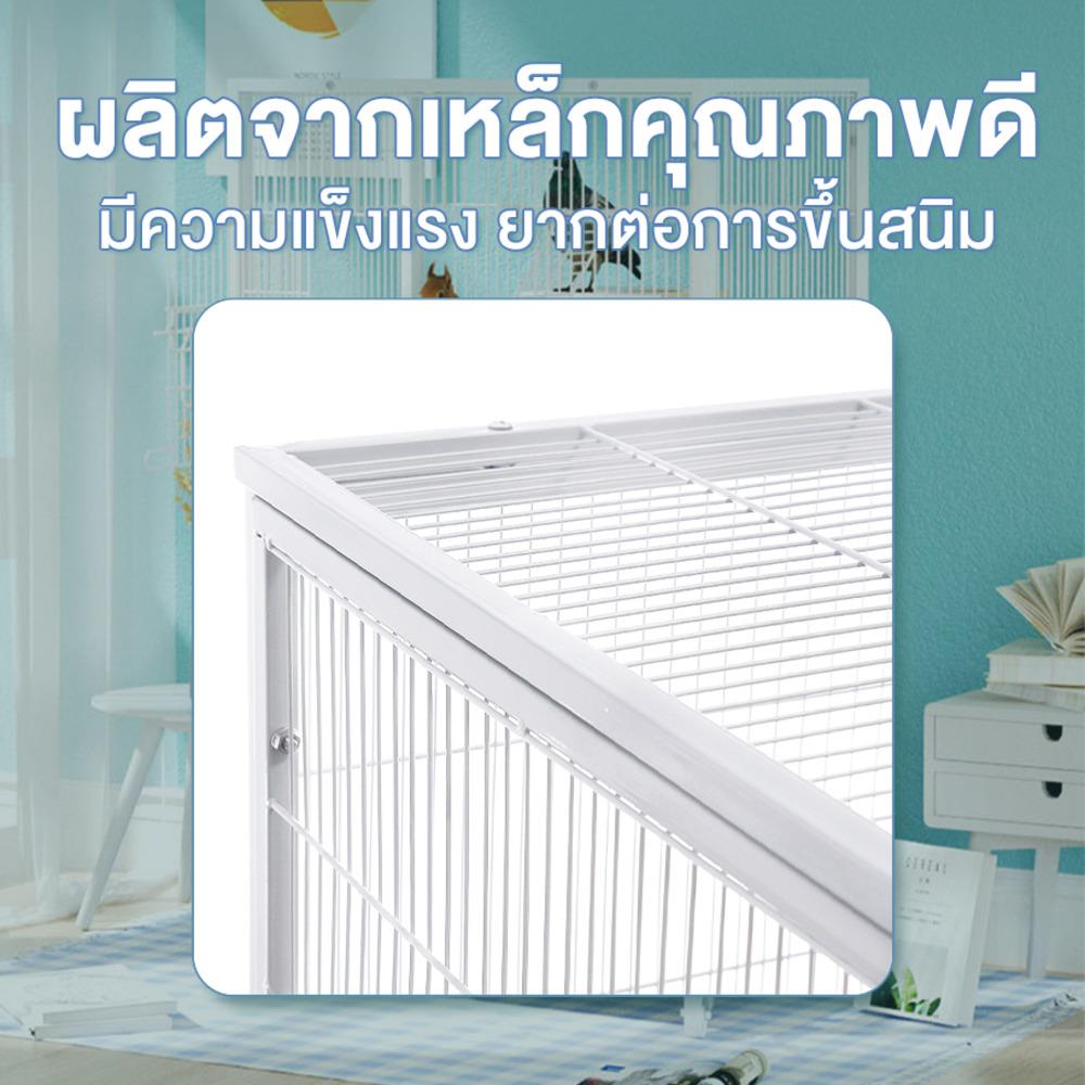 กรงนก PETUS 60X40X110 ซม. สีขาวฟ้า