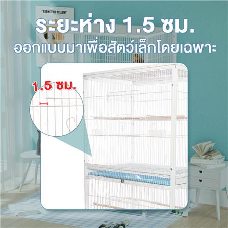 กรงนก PETUS 60X40X110 ซม. สีขาวฟ้า_3