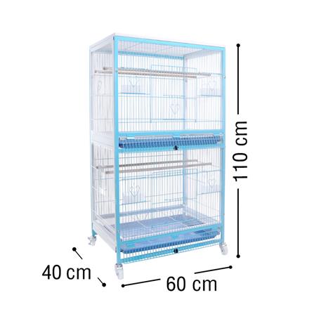 กรงนก PETUS 60X40X110 ซม. สีขาวฟ้า_2