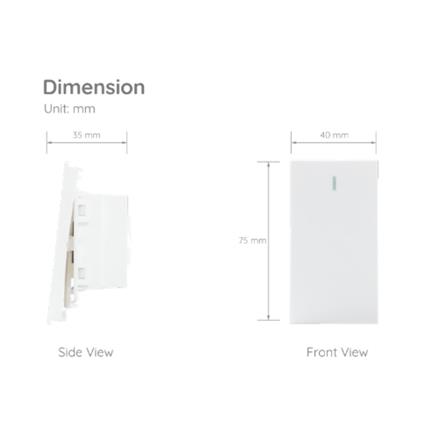 สวิตซ์ 3 ทาง 1 ช่อง SIZE S SIMON 52S-013S-WH สีขาว_2