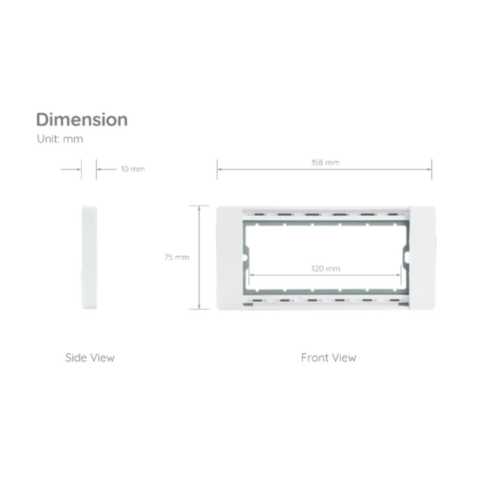 หน้ากาก 3 ช่อง SIMON 52S-F3-WH สีขาว