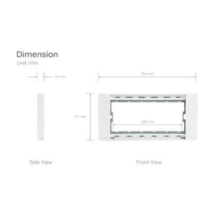 หน้ากาก 3 ช่อง SIMON 52S-F3-WH สีขาว_2