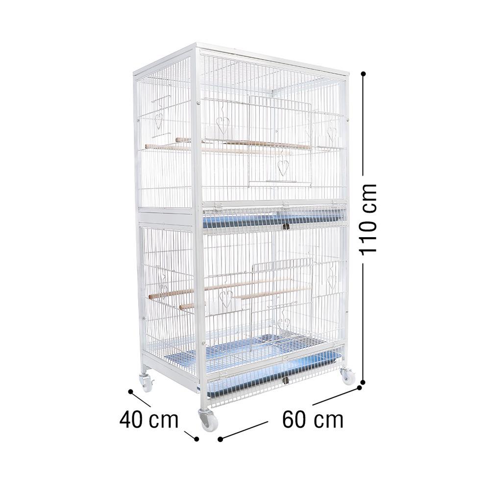 กรงนก PETUS 60X40X110 ซม. สีขาว