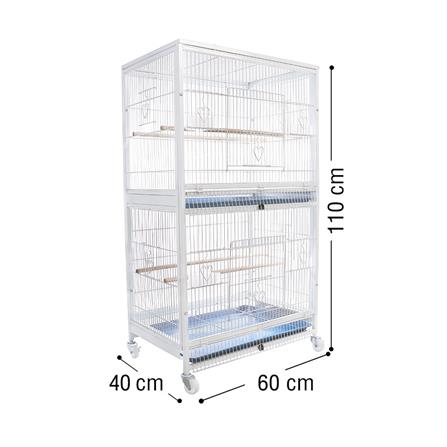 กรงนก PETUS 60X40X110 ซม. สีขาว_2