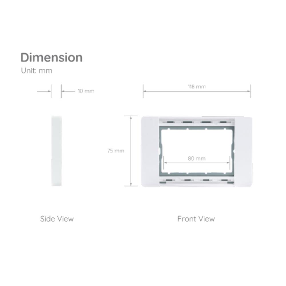หน้ากาก 2 ช่อง SIMON 52S-F2-WH สีขาว