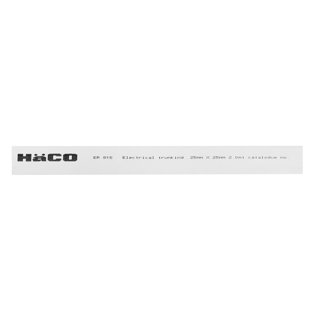 รางเดินสายไฟฟ้า UPVC HACO 25X25 มม. 2 ม. สีขาว