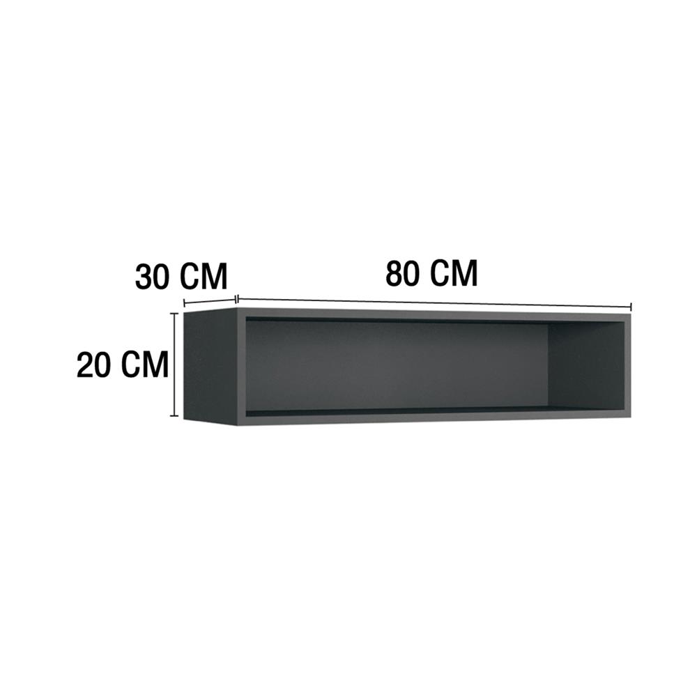 กล่องแขวนเสริม MJ ECO 80x20 ซม. สี GREY GRAPHITE