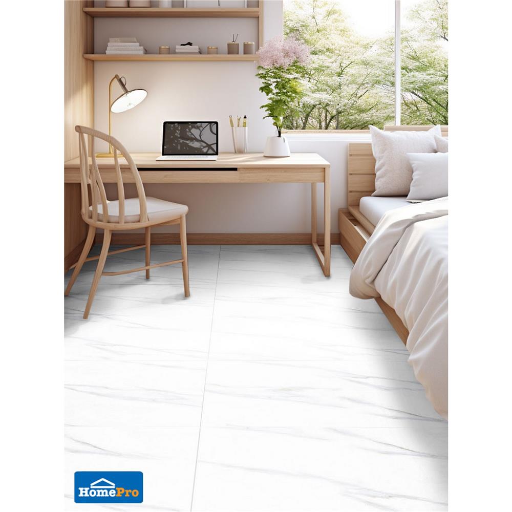 กระเบื้องพื้นพอร์ซเลน 60x120 ซม. TARA ควีนสโตน ขาว A 1.44 ตร.ม.