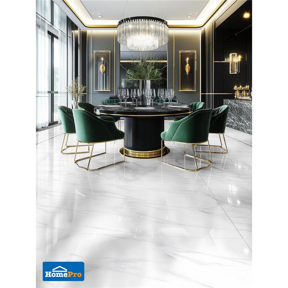 กระเบื้องพื้นพอร์ซเลน 60x120 ซม. TARA ควีนสโตน ขาว A 1.44 ตร.ม.