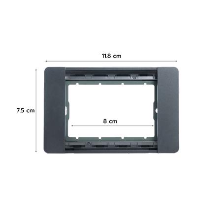 หน้ากาก 2 ช่อง SIMON HN188H-GR7 สีเทา_2