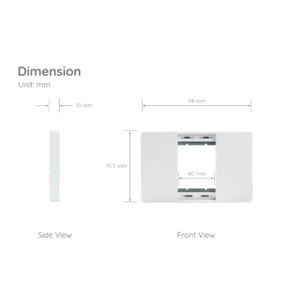 หน้ากาก 1 ช่อง SIMON 52S-F1-WH สีขาว