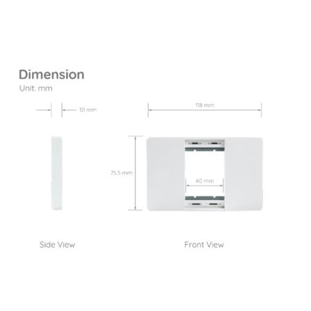 หน้ากาก 1 ช่อง SIMON 52S-F1-WH สีขาว_2