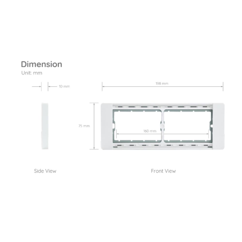 หน้ากาก 4 ช่อง SIMON 52S-F4-WH สีขาว