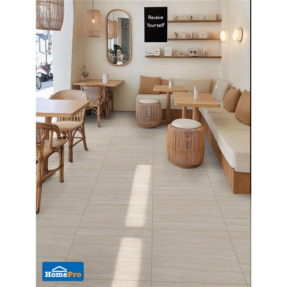 กระเบื้องพื้นพอร์ซเลน 60x60 ซม. COTTO คิม ไอวอรี่ PM 1.44 ตร.ม.