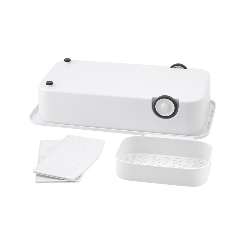 กล่องเก็บของมีล้อ KECH 42X20.5X9.5 ซม. สีขาว