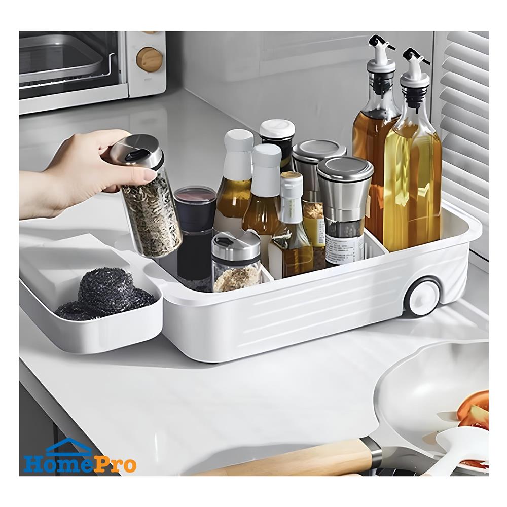 กล่องเก็บของมีล้อ KECH 42X20.5X9.5 ซม. สีขาว