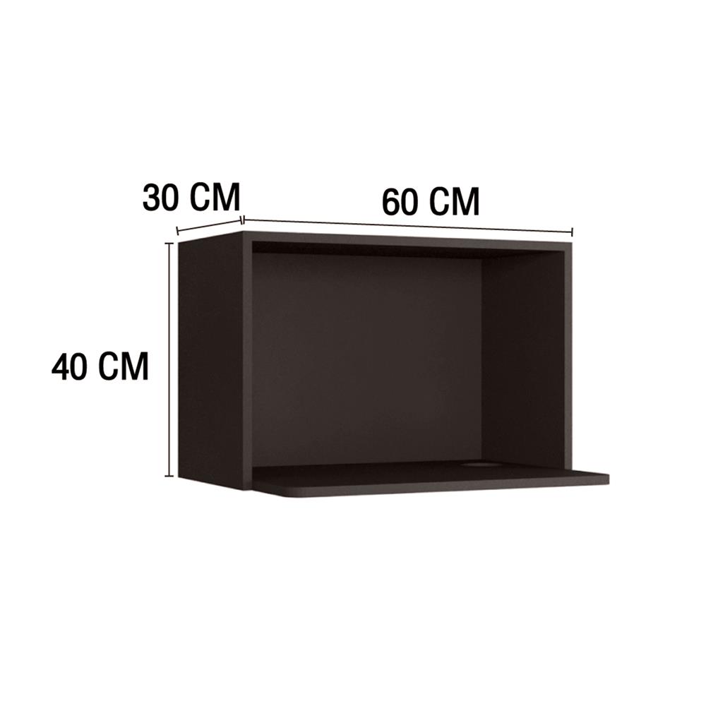 ตู้แขวนไมโครเวฟ MJ ECO 60x40 ซม. สี DARK CHOCOLATE