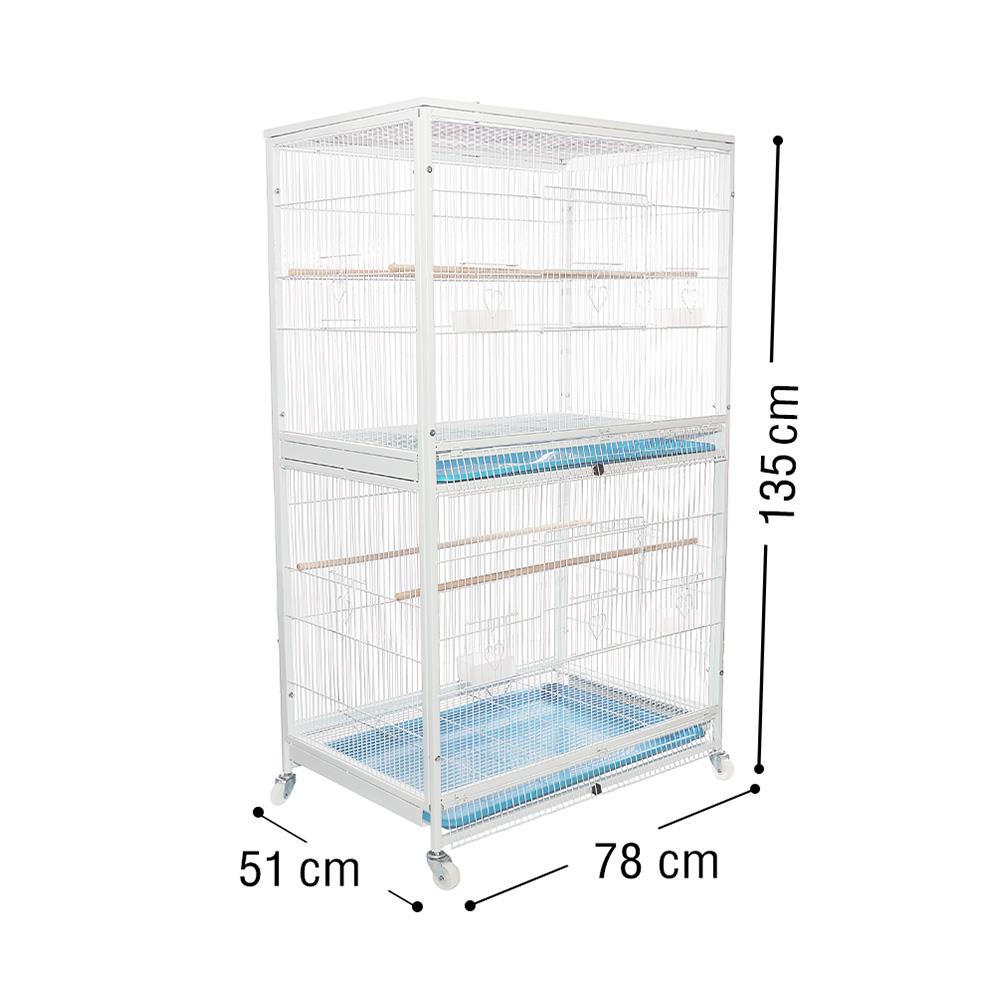 กรงนก PETUS 78X51X135 ซม. สีขาว