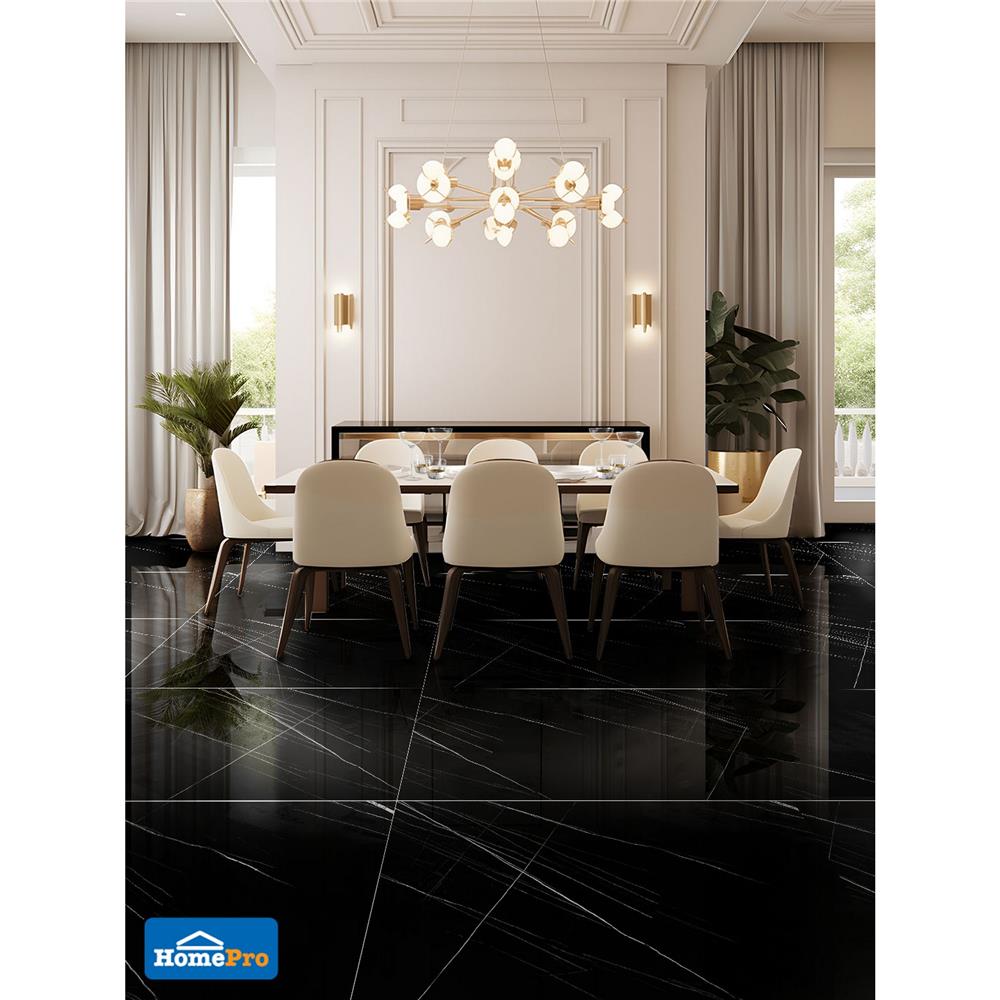 กระเบื้องพื้นพอร์ซเลน 60x120 ซม. TARA คิงส์สโตน ดำ A 1.44 ตร.ม.