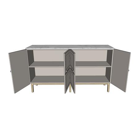 ตู้เตี้ย 4 บานเปิด WHOOP MAURO 160 ซม. สี LINEN_1