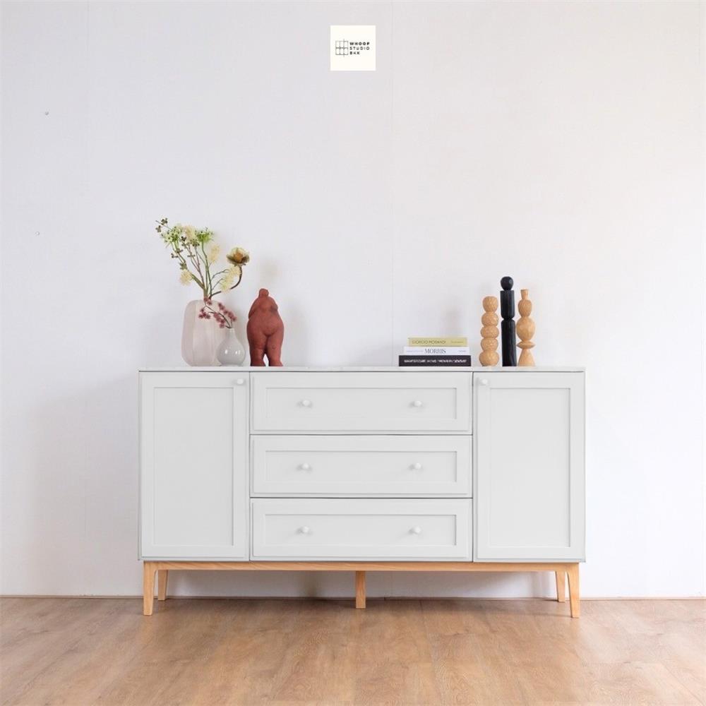 ตู้เตี้ยบานผสม WHOOP BLENDI 160 ซม. สีขาว