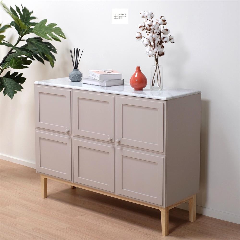 ตู้เตี้ย 3 บานเปิด WHOOP MAURO 120 ซม. สี LINEN