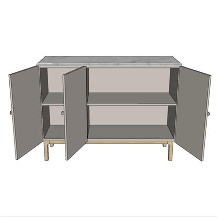 ตู้เตี้ย 3 บานเปิด WHOOP MAURO 120 ซม. สี LINEN_1