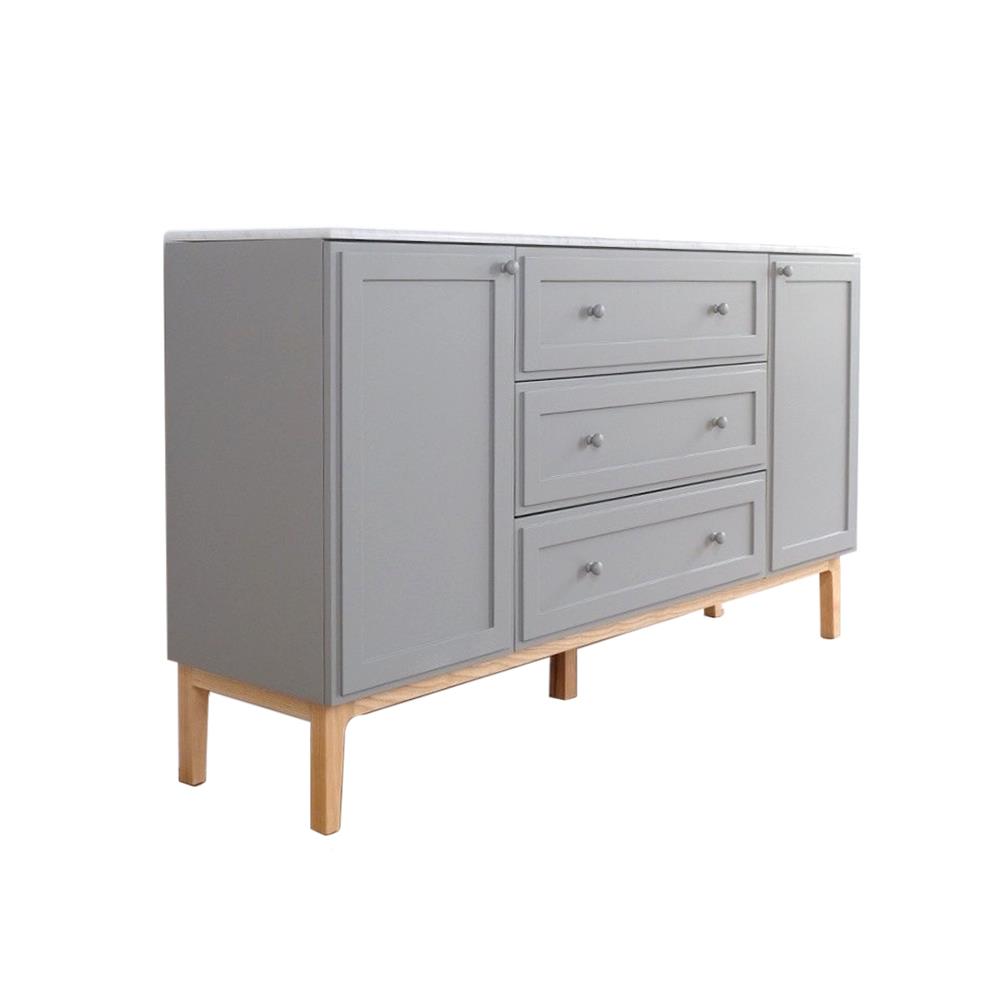 ตู้เตี้ยบานผสม WHOOP BLENDI 160 ซม. สี MIST GREY