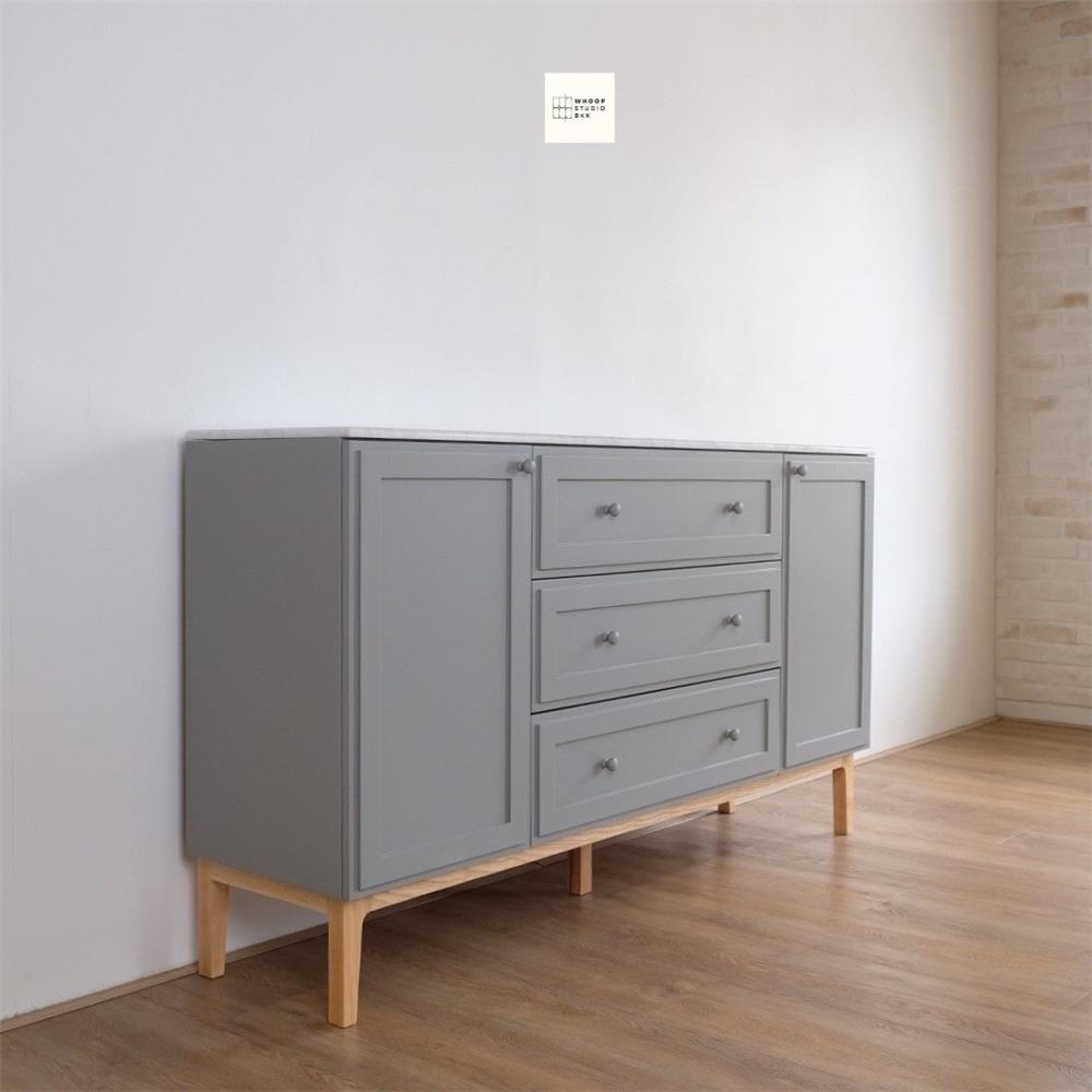 ตู้เตี้ยบานผสม WHOOP BLENDI 160 ซม. สี MIST GREY